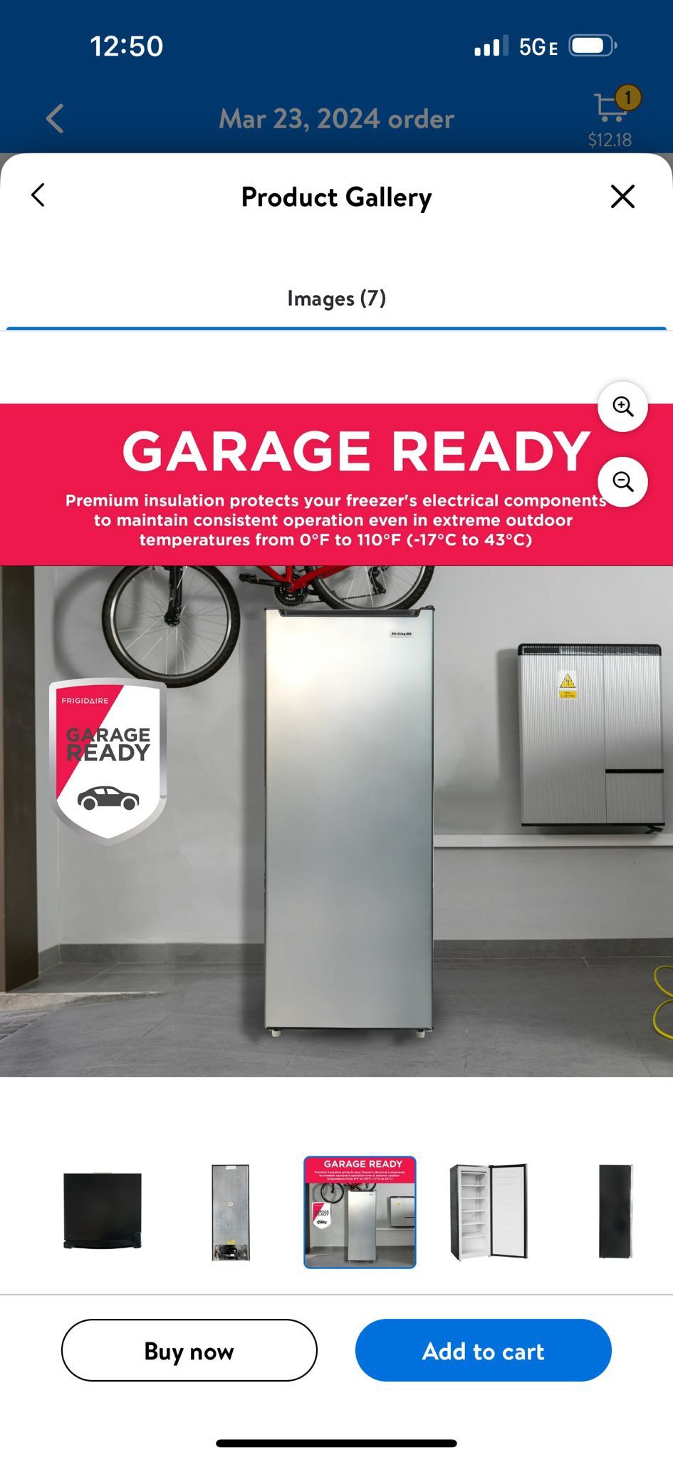 Frigidaire 6.5 Cu Ft Upright Freezer