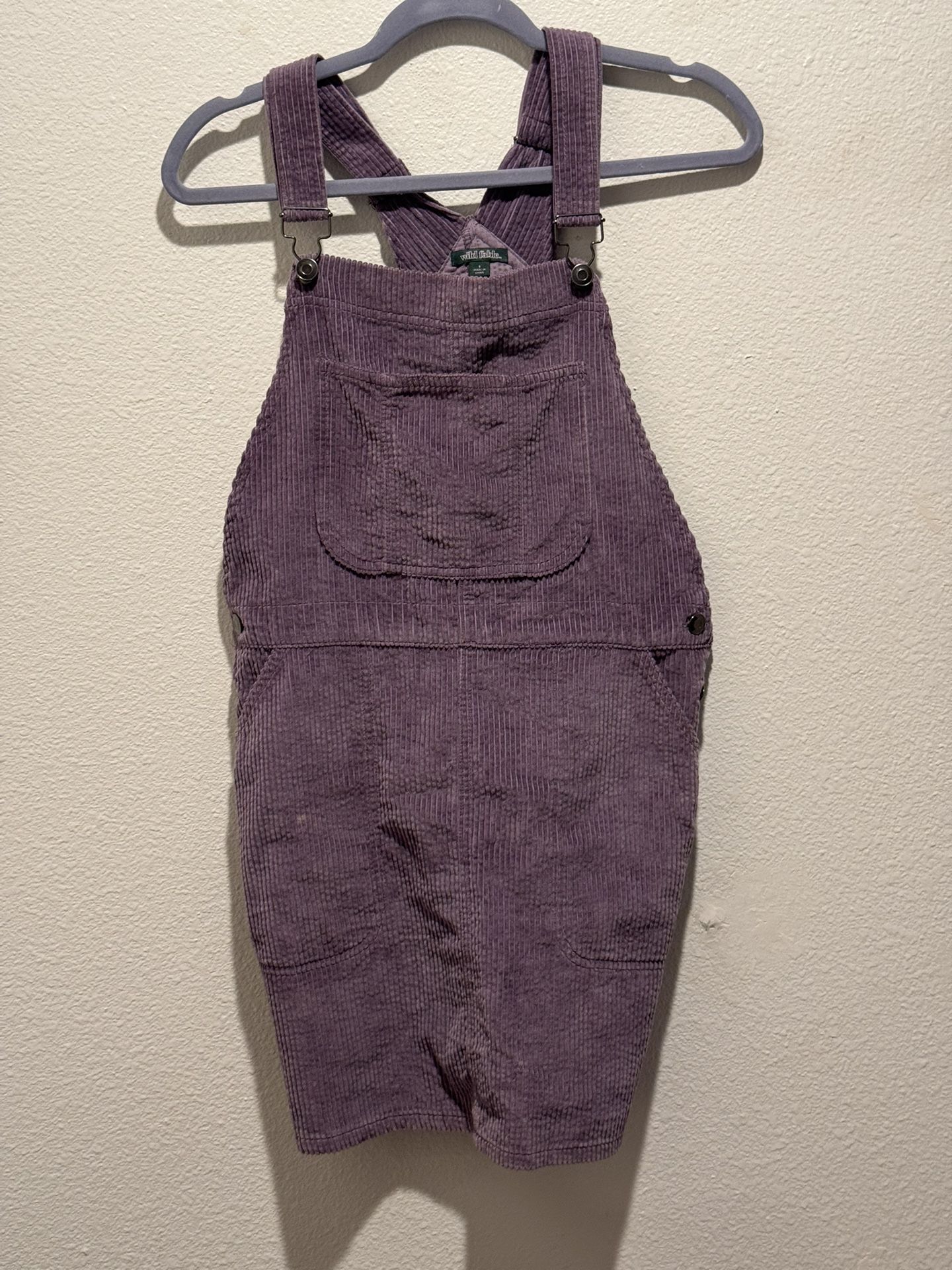 Cottagecore Pastel Purple Overall Dress