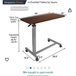 Adjustable Overbed Table 
