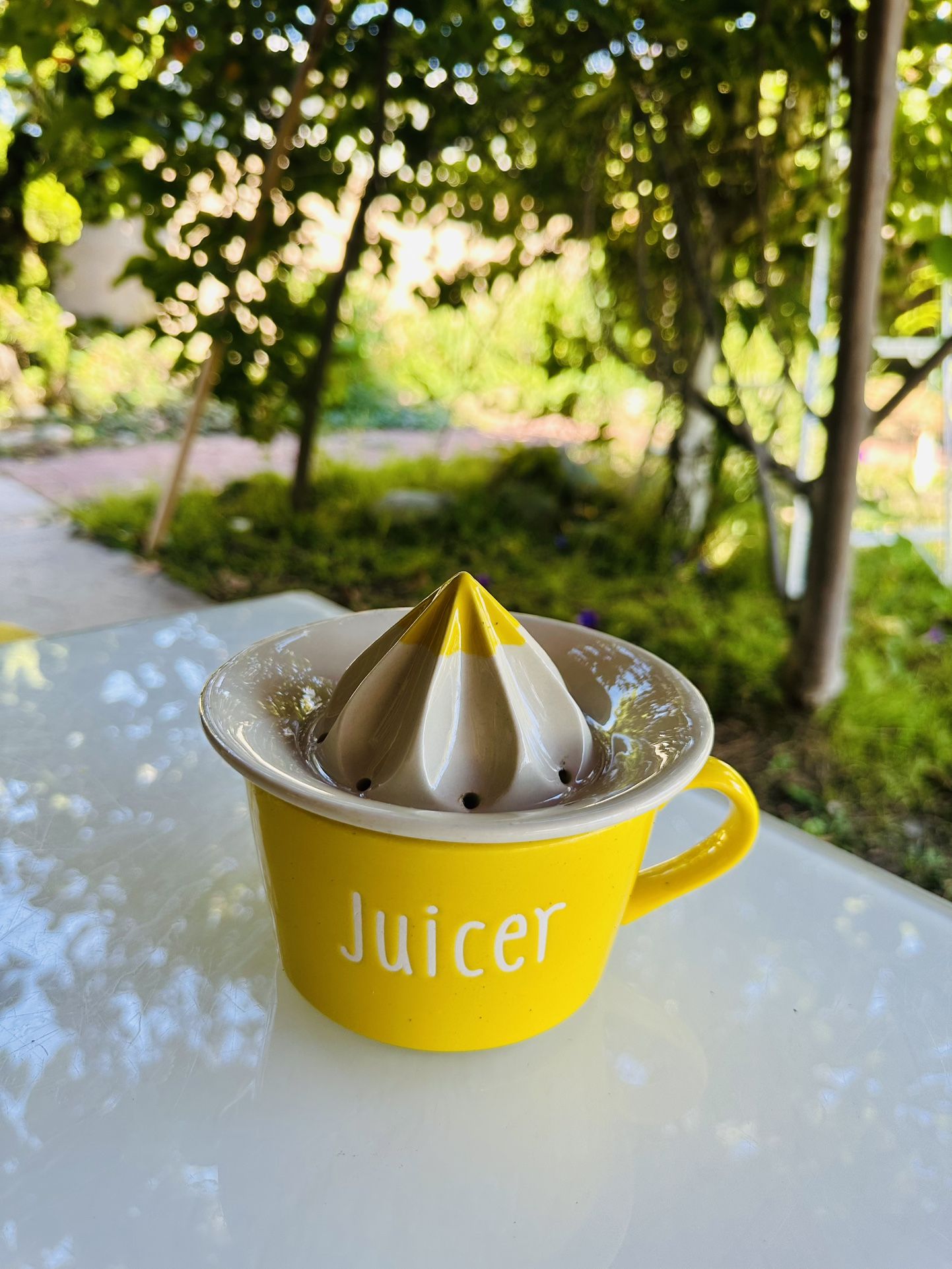 Ceramic Fruit Citrus Orange Lemon Juicer Squeezer with Bowl Strainer