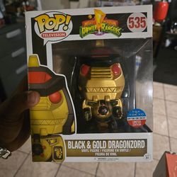 Funko Pop! Dragonzord Black & Gold Power Rangers 2017 Toy Tokyo Exclusive #535