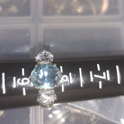 Silver Ring With BLUE STONE 