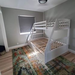 Twin Over Full Bunk Bed With Full Mattress 
