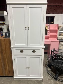 72" Tall Kitchen Pantry Cabinet with Drawer & Adjustable Shelves, Freestanding Storage Cabinet, White $180 🔥🔥🔥Second Location : Sweet Home Prime F