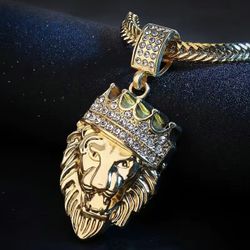 Lion Pendant and Chain