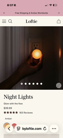 Loftie Night Lights (amber) three Total