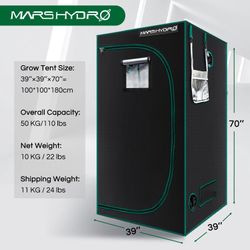 Indoor Grow Tent - 100x100x180cm(3'x3'x6') - Mars Hydro