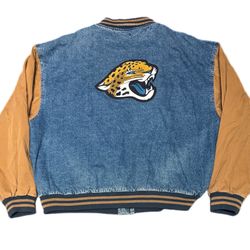 Vintage Jacksonville Jaguars Jean Denim Jacket Size XXL