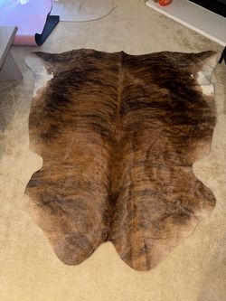Cow Hide Rug 5x7 ft, Genuine Hair on Hide