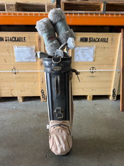 Golf Bag with Clubs and Head Covers