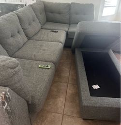 Sectional with ottoman