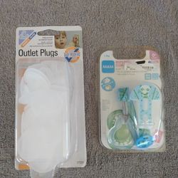 Mommy's Helper Outlet Plugs and MAM clip it