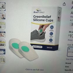 Sillicone heel cups 1 pair size small