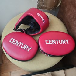 Headgear Size S/M And (2) Brave Punch Mitt 