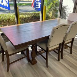 Regent Grayish Brown Dining Set
by Crown Mark Table & 4 Chair
