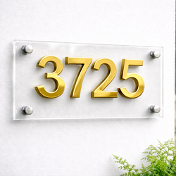Modern Acrylic House Number Sign