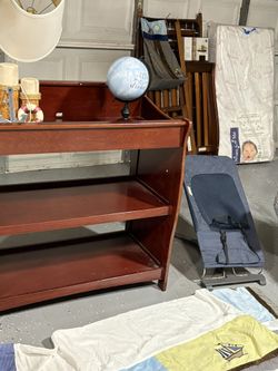 Baby Nursery Furniture Including Sailor/Boat Theme Bedding Decorations Etc