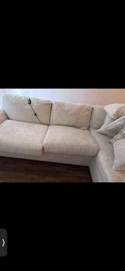 Heavy , Cozy, Clean & Stylish Beige 2-Piece Sectional