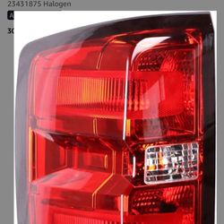 Tail Light Compatible With 2014-2019 Chevy Silverado 1 HD GMC Sierra 3500 HD Left Driver Side Taillight Replace 5 Halogen
