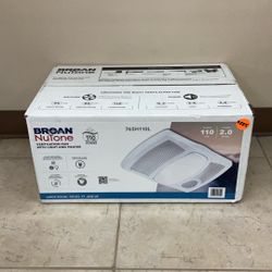 BROAN NUTONE 765H110L VENTILATION FAN WITH LIGHT AND HEATER.