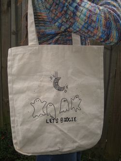 let's boogie fall tote bag new handmade