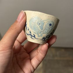 Handmade pottery Unicorn Shot Glass