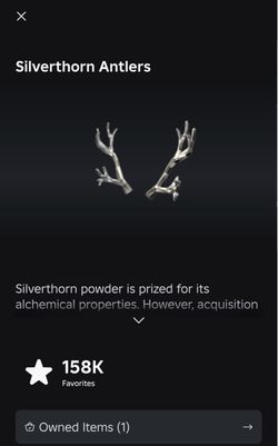Silverthorn Antlers ROBLOX limited | READ DESC
