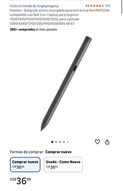 Premier - Rechargeable Active Pen for Dell Active Pen PN7522W, compatible with Dell 2-in-1 laptops for Inspiron 7420/7425/7430/7435/7620/7630, for Lat