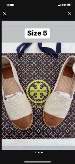 Tory Burch Colorblock Flat Espadrille Natural/Ambra size 5 NEW(No Box) I do provide a Tory Burch shopping bag pick up location in the city of Pico Riv