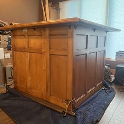 Corner home bar - Cherry wood