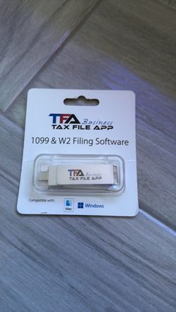 TFA Business Tax File App 1099 & W2 Software USB