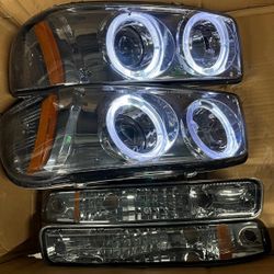 99-06 Sierra Projector Headlights Luces Calaveras Micas Faros 