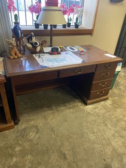 Desk and side table