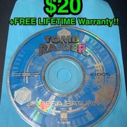 🔫 Sega Saturn Tomb Raider Disc 🎮
