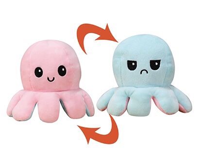 Reversible Flip Octopus Plush Stuffed Toy 1 pc