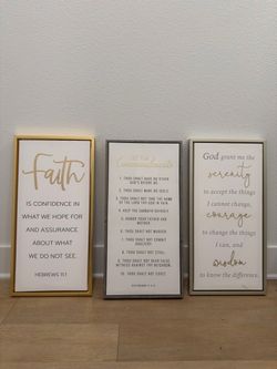 Set of 3 Christian Scripture Wall Signs