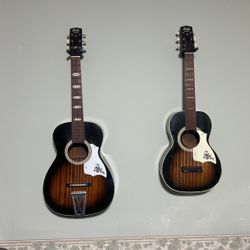 Matching Pair Of Harmony Stella Guitars