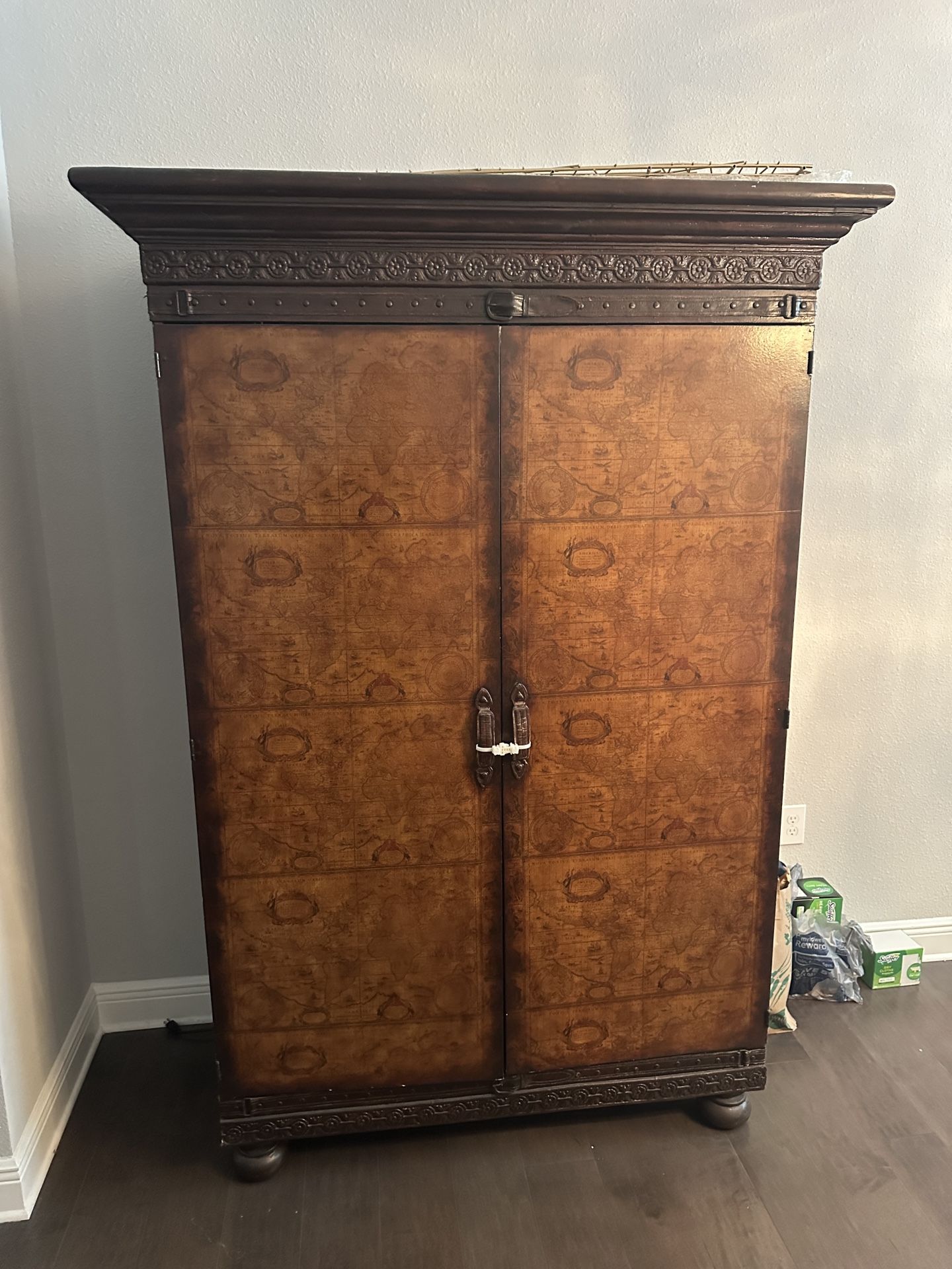 Bar Cabinet With Shelf, Mirror