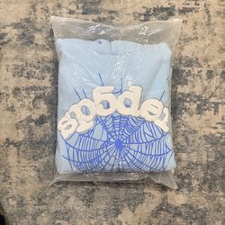 Sky Blue Spider Hoodie Size M