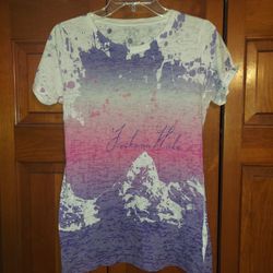 WOMENS XL TIE DYE JACKSON HOLE SHIRT FROM BLUE 84