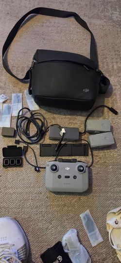 DJI Drone remote with Bag and Accessories