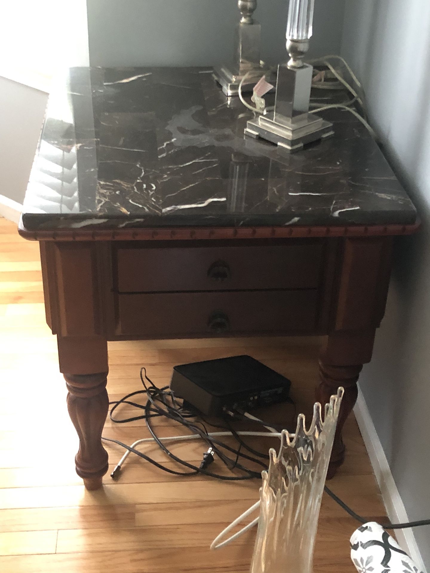 2 Drawer End Table