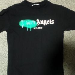 Palm Angels Tee Green And Black 