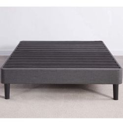 New KING Size Platform Bed Frame Grey $140 Or $425 With Lucid 10” Memory Foam Hybrid Mattress