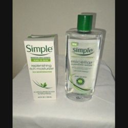 Simple Micellar Cleansing Water + Simple Moisturizer 