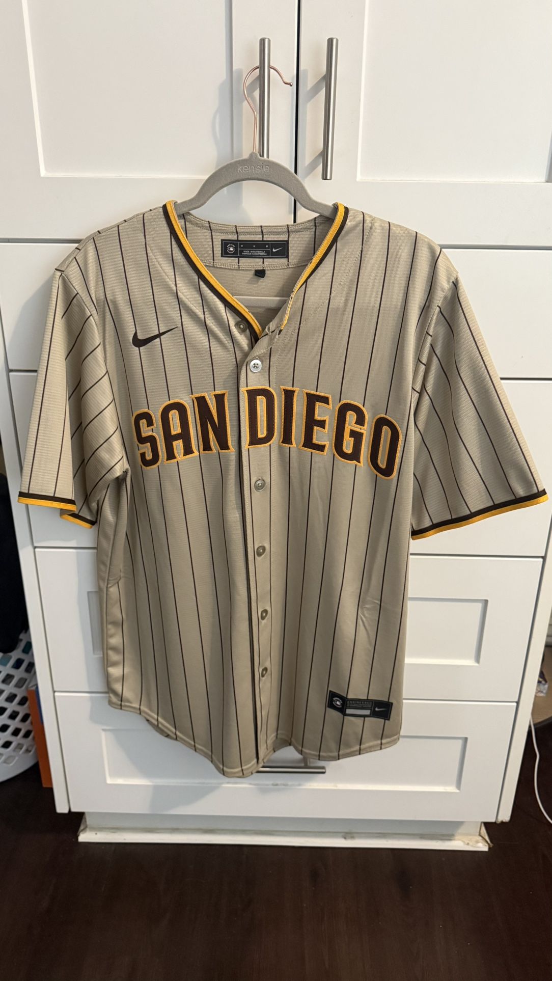 Padres Alternate Brown Pinstripe Jersey - Medium