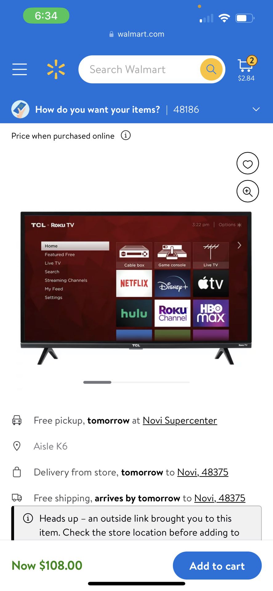 TCL 32in TV