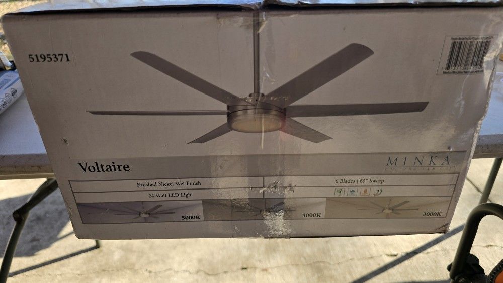 Minka Aire Deco 65-in Indoor outdoor ceiling fan