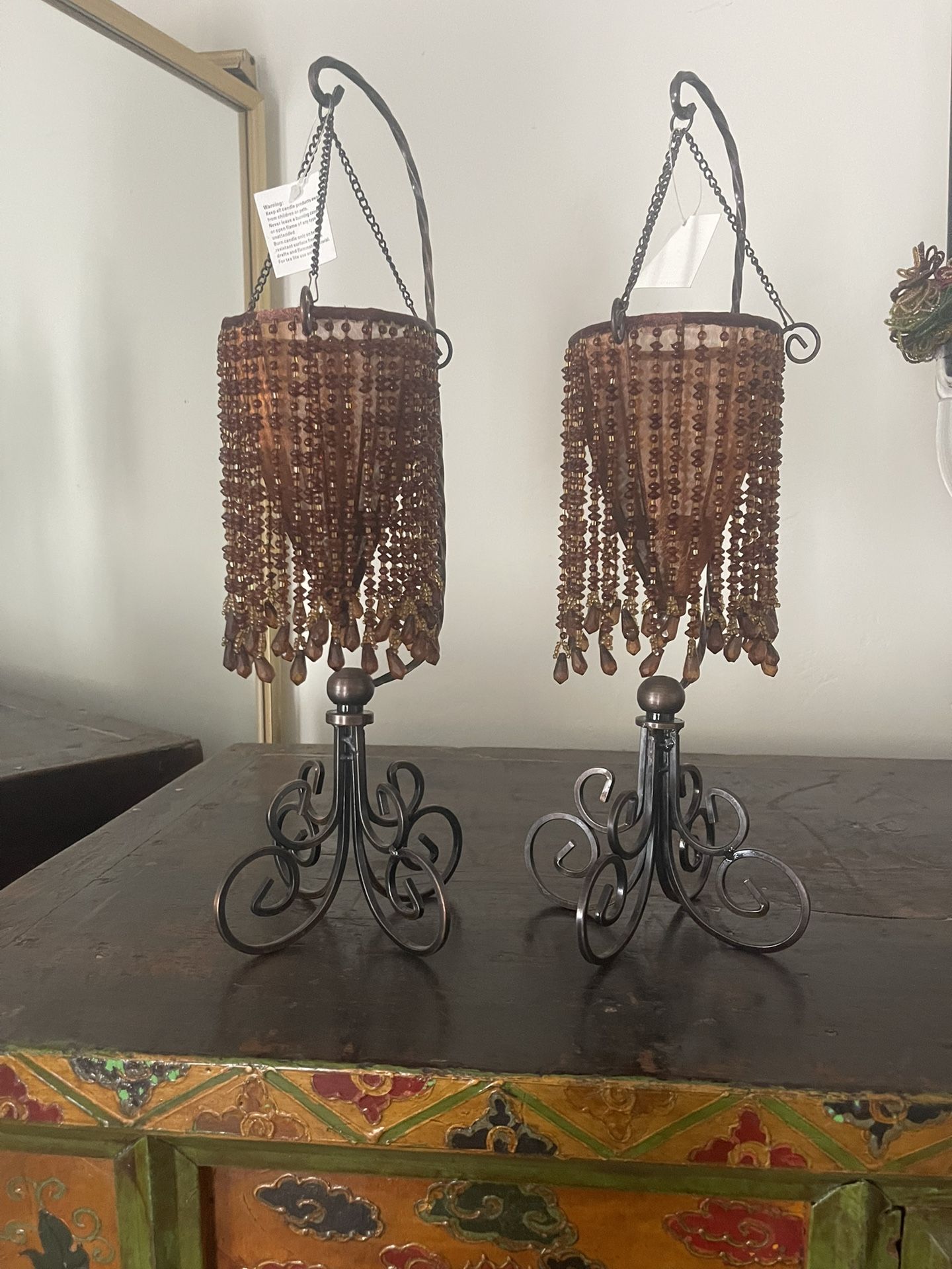 Beaded Tea light Holder