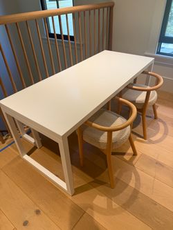 Kids table 2 chairs and bench Room and Board and Crate and Barrel